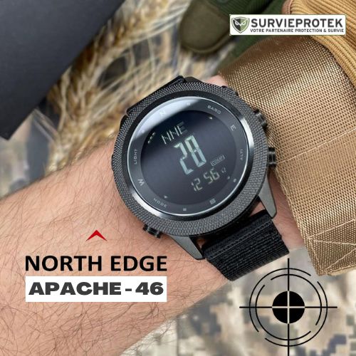 North Edge™ smartwatch Apache 46 montre tactique militaire intelligente