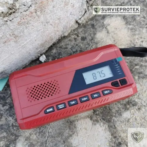 Radio Solaire Portable Radio d'urgence Météo 2000mAh Radio à Manivelle Radio Solaire Portable Radio d'urgence Météo 2000mAh Radio à Manivelle