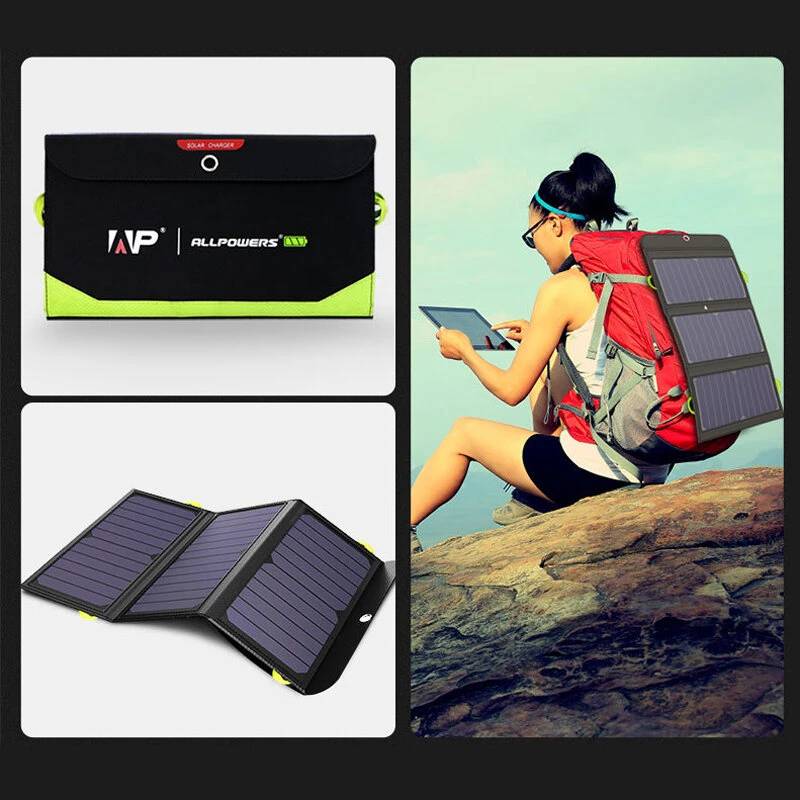 AllPowers™ chargeur solaire portable avec batterie Integrée