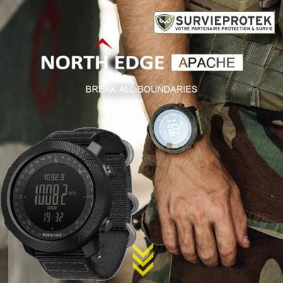 NORTH EDGE™ Smartwatch APACHE 3 montre tactique militaire intelligente survieprotek