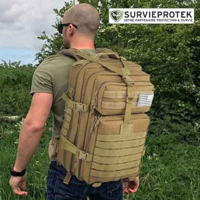 TACTICAL™ Sac a dos militaire tactique 50 litres survieprotek