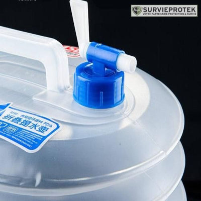 BIVOUAK™ Jerricane d'eau Pliable 5, 10, 15 Litres de Camping survieprotek