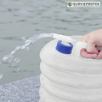 BIVOUAK™ Jerricane d'eau Pliable 5, 10, 15 Litres de Camping survieprotek