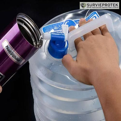 BIVOUAK™ Jerricane d'eau Pliable 5, 10, 15 Litres de Camping survieprotek