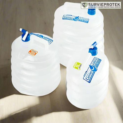 BIVOUAK™ Jerricane d'eau Pliable 5, 10, 15 Litres de Camping survieprotek