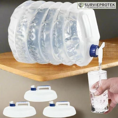 BIVOUAK™ Jerricane d'eau Pliable 5, 10, 15 Litres de Camping survieprotek
