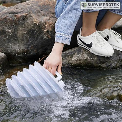 BIVOUAK™ Jerricane d'eau Pliable 5, 10, 15 Litres de Camping survieprotek