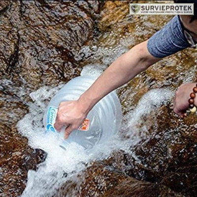 BIVOUAK™ Jerricane d'eau Pliable 5, 10, 15 Litres de Camping survieprotek
