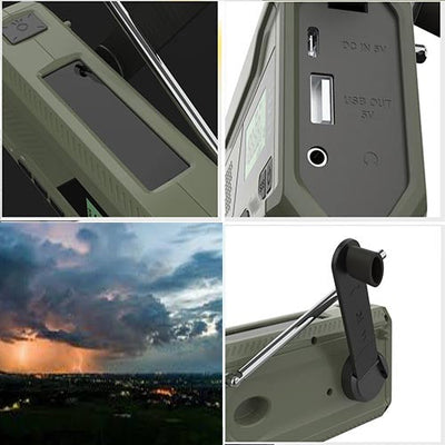 BIVOUAK™ Radio d'Urgence Survie Digitale Dynamo MULTI-FONCTIONS survieprotek