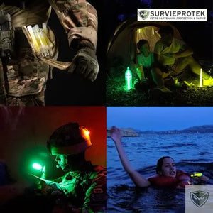 BIVOUAK™ Bâton Cyalume Lumineux - Boîte de 10 survieprotek
