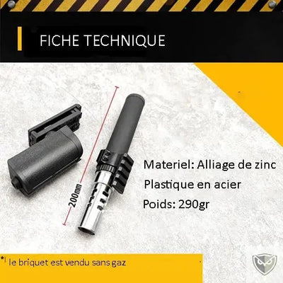 BIVOUAK™ Briquet Chalumeau Lance Flamme Camping, Self-Defense, Survie survieprotek