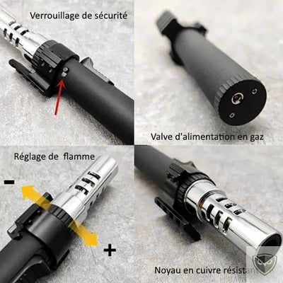 BIVOUAK™ Briquet Chalumeau Lance Flamme Camping, Self-Defense, Survie survieprotek
