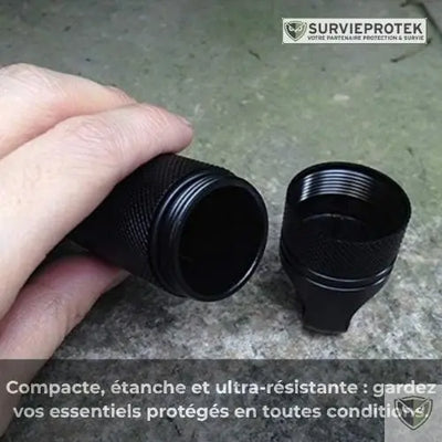 BIVOUAK™ Capsule étanche compacte en aluminium pour allumettes et objets essentiels visu 4