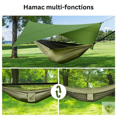 BIVOUAK™ Hamac de randonnée avec moustiquaire et bache survieprotek