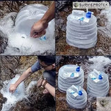 BIVOUAK™ Jerricane d'eau Pliable 5, 10, 15 Litres de Camping survieprotek