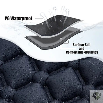 BIVOUAK™ Matelas de Camping Auto-Gonflable Ultra Léger avec Oreillers Intégrés survieprotek