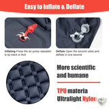 BIVOUAK™ Matelas de Camping Auto-Gonflable Ultra Léger avec Oreillers Intégrés survieprotek