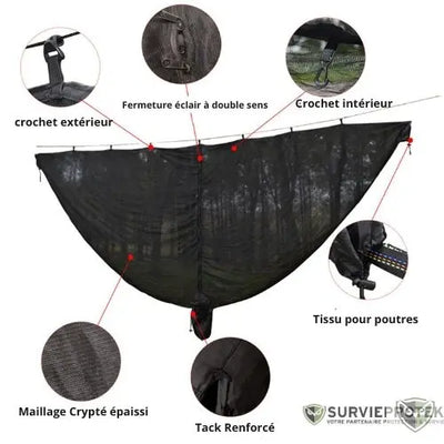 BIVOUAK™ Moustiquaire pour Hamac survieprotek