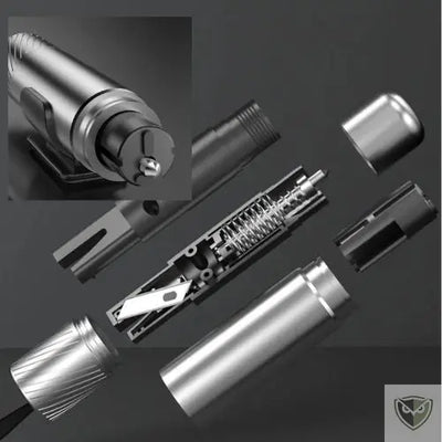 BIVOUAK™ Outil d'Urgence pour Voiture, Brise-Vitre & Coupe-Ceinture survieprotek