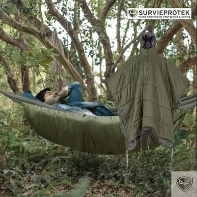 BIVOUAK™ Poncho Multifonctionnel et Sursac de Couchage pour Hamac survieprotek