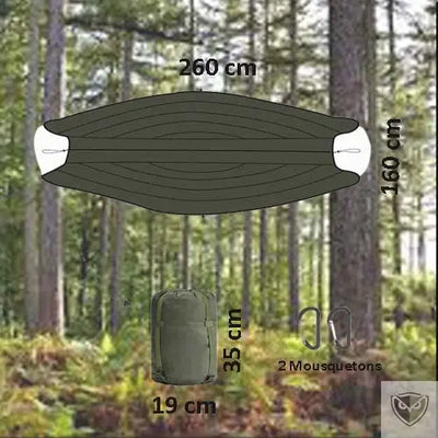 BIVOUAK™ Poncho Multifonctionnel et Sursac de Couchage pour Hamac survieprotek