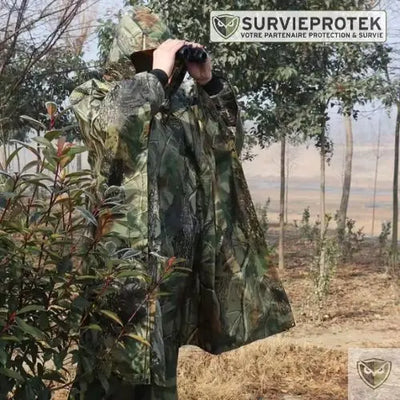 GRVCN Poncho de pluie militaire, imperméable et léger - Camouflage GRVCN Poncho de pluie militaire, imperméable et léger - Camouflage