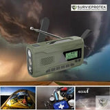 BIVOUAK™ Radio d'Urgence Survie Digitale Dynamo MULTI-FONCTIONS survieprotek