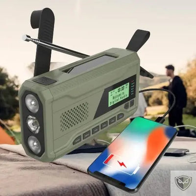 BIVOUAK™ Radio d'Urgence Survie Digitale Dynamo MULTI-FONCTIONS survieprotek