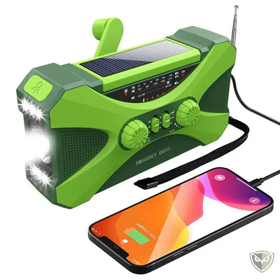 BIVOUAK™ Radio d’urgence 10000mAh avec manivelle et lampe SOS variante 1