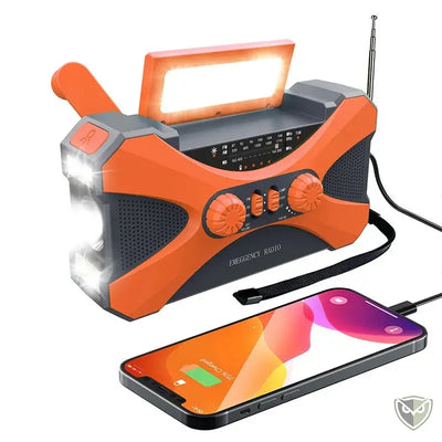 BIVOUAK™ Radio d’urgence 10000mAh avec manivelle et lampe SOS variante 2