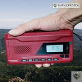 BIVOUAK_radio_d_urgence_portable_solaire_manivelle_avec_batterie_4500mAh_et_lampe_LED_couverture
