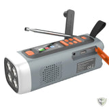 BIVOUAK™ Radio portable multifonction avec recharge solaire et manivelle variante 1