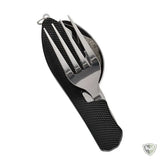 BIVOUAK™ Set de couverts pliables 3 en 1 en acier inoxydable variante 2