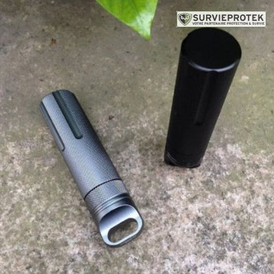 BIVOUAK™ Capsule étanche compacte en aluminium pour allumettes et objets essentiels visu 1