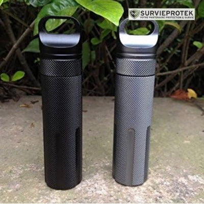 BIVOUAK™ Capsule étanche compacte en aluminium pour allumettes et objets essentiels visu 3