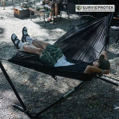 BIVOUAK™ Hamac de Randonnée 2 en 1 avec Moustiquaire Intégrée et Bâche de Protection visu 1
