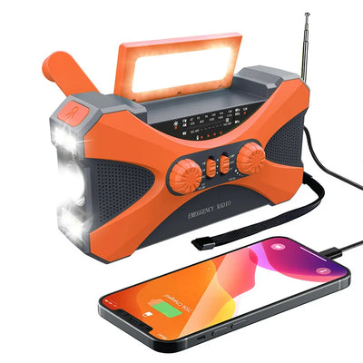 BIVOUAK™ Radio d’urgence 10000mAh avec manivelle et lampe SOS variante 2