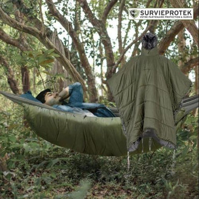BIVOUAK™ Poncho Multifonctionnel et Sursac de Couchage pour Hamac survieprotek
