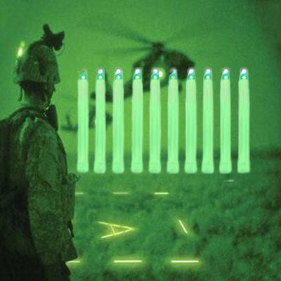 BIVOUAK™ Bâton Cyalume Lumineux - Boîte de 10 survieprotek