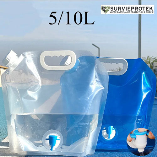 5/10L Camping Water Bag Portable Folding Water Bucket Large Water Container Outdoor Travel Collapsible Pouch Can Camping Supplie