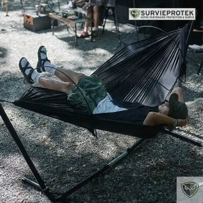 BIVOUAK™ Hamac de Randonnée 2 en 1 avec Moustiquaire Intégrée et Bâche de Protection visu 1