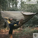 BIVOUAK_Hamac_de_randonnee_en_nylon_avec_moustiquaire_anti-insectes_couverture