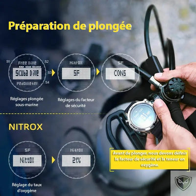 NORTH EDGE™ AQUA Montre Tactique et Ordinateur de Plongée survieprotek