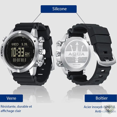 NORTH EDGE™ AQUA Montre Tactique et Ordinateur de Plongée survieprotek