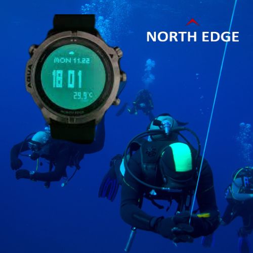 North Edge™ AQUA Montre Tactique et Ordinateur de Plongée