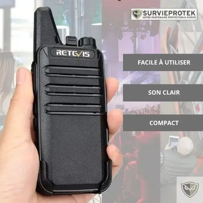 RETEVIS™ RT622 Radio Talkie-Walkie 16 Canaux et VOX Main libres survieprotek
