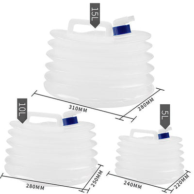 BIVOUAK™ Jerricane d'eau Pliable 5, 10, 15 Litres de Camping survieprotek
