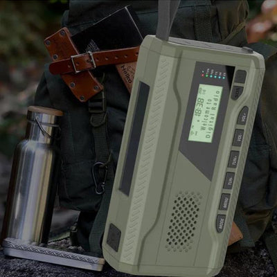 BIVOUAK™ Radio d'Urgence Survie Digitale Dynamo MULTI-FONCTIONS survieprotek