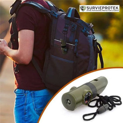 BIVOUAK™ Sifflet de survie multi-fonctions 6 en 1 survieprotek