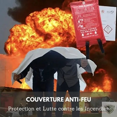 BIVOUAK™ Couverture Anti-Feu Ignifuge en Fibre de Verre de 200 x 200 cm survieprotek